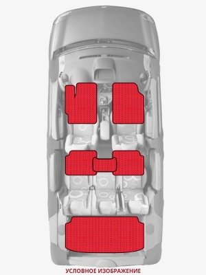 ЭВА коврики «Queen Lux» комплект для Dodge Grand Caravan (3G)